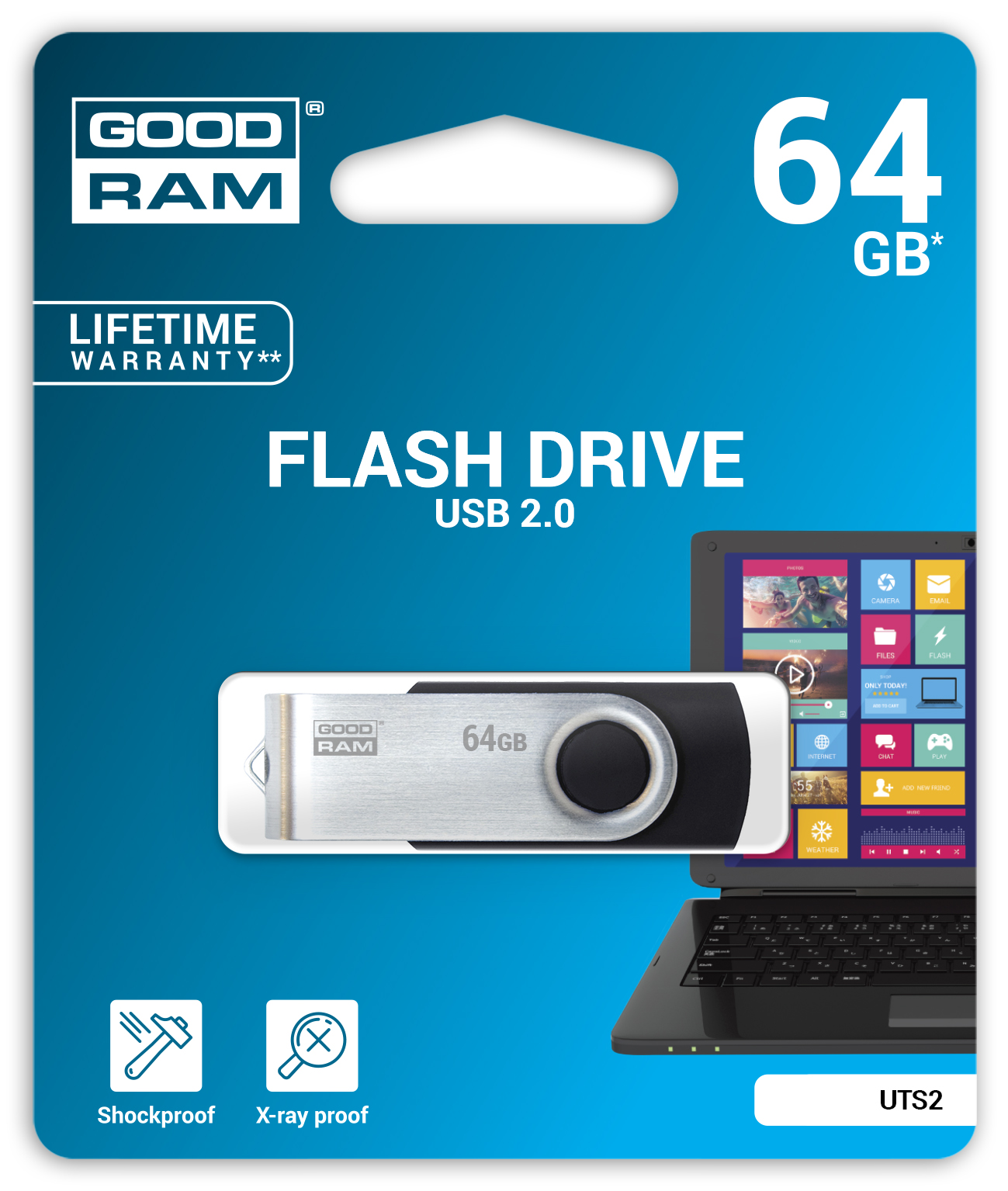 Atmintinė Goodram UTS2 64GB USB 2.0
