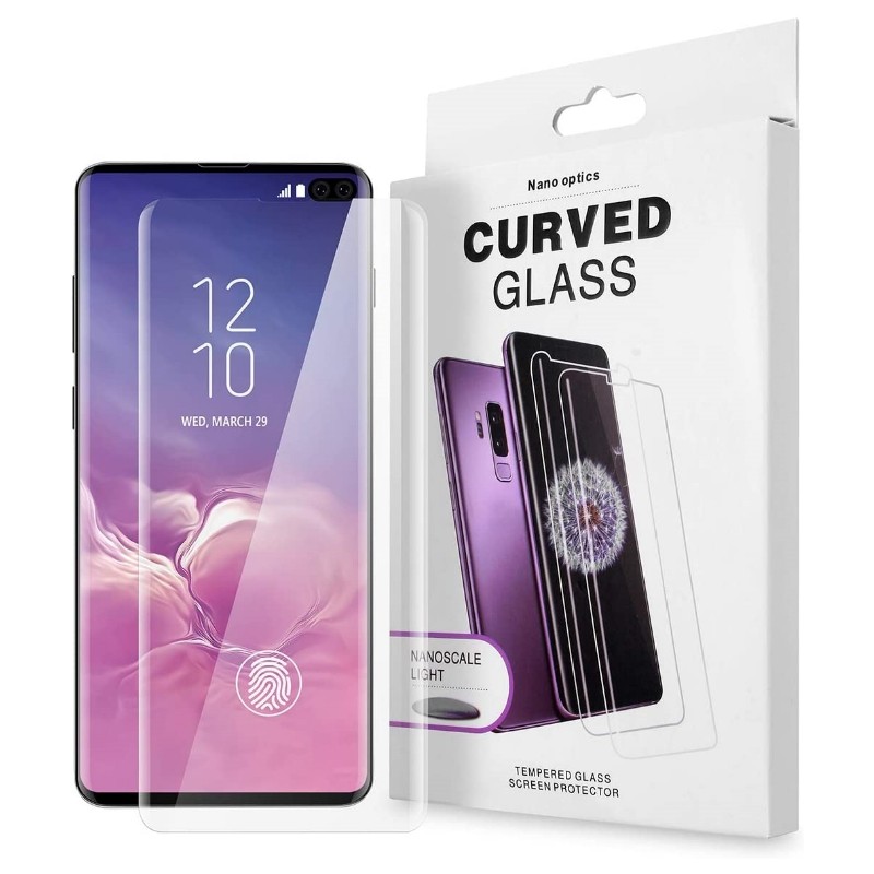 LCD apsauginis stikliukas Nano Optics 5D UV Glue Samsung G980 S20 lenktas skaidrus