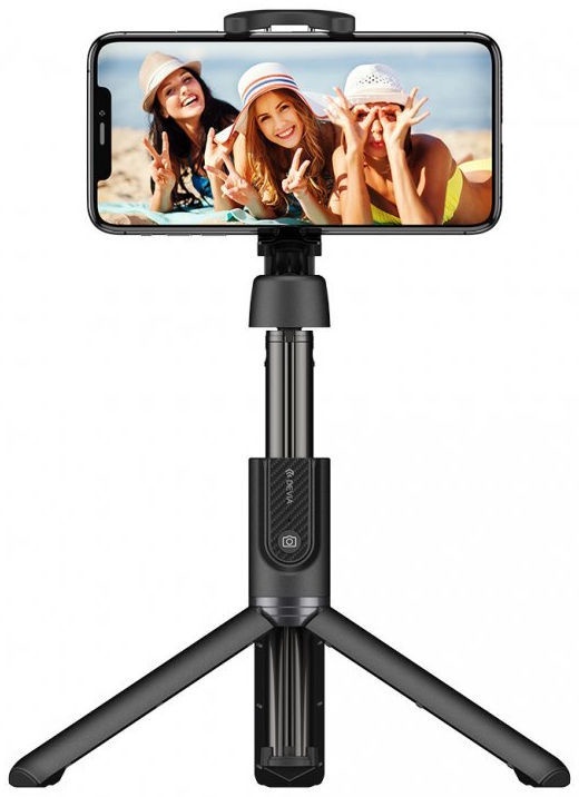 Asmenukių lazda Devia Tripod Bluetooth juoda