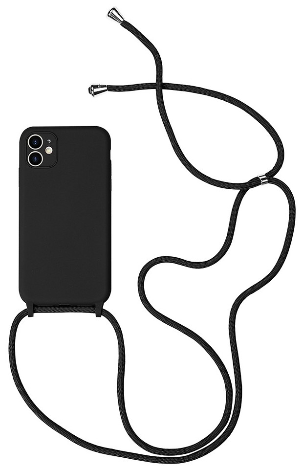 Dėklas Strap Silicone Case Apple iPhone 12 mini juodas