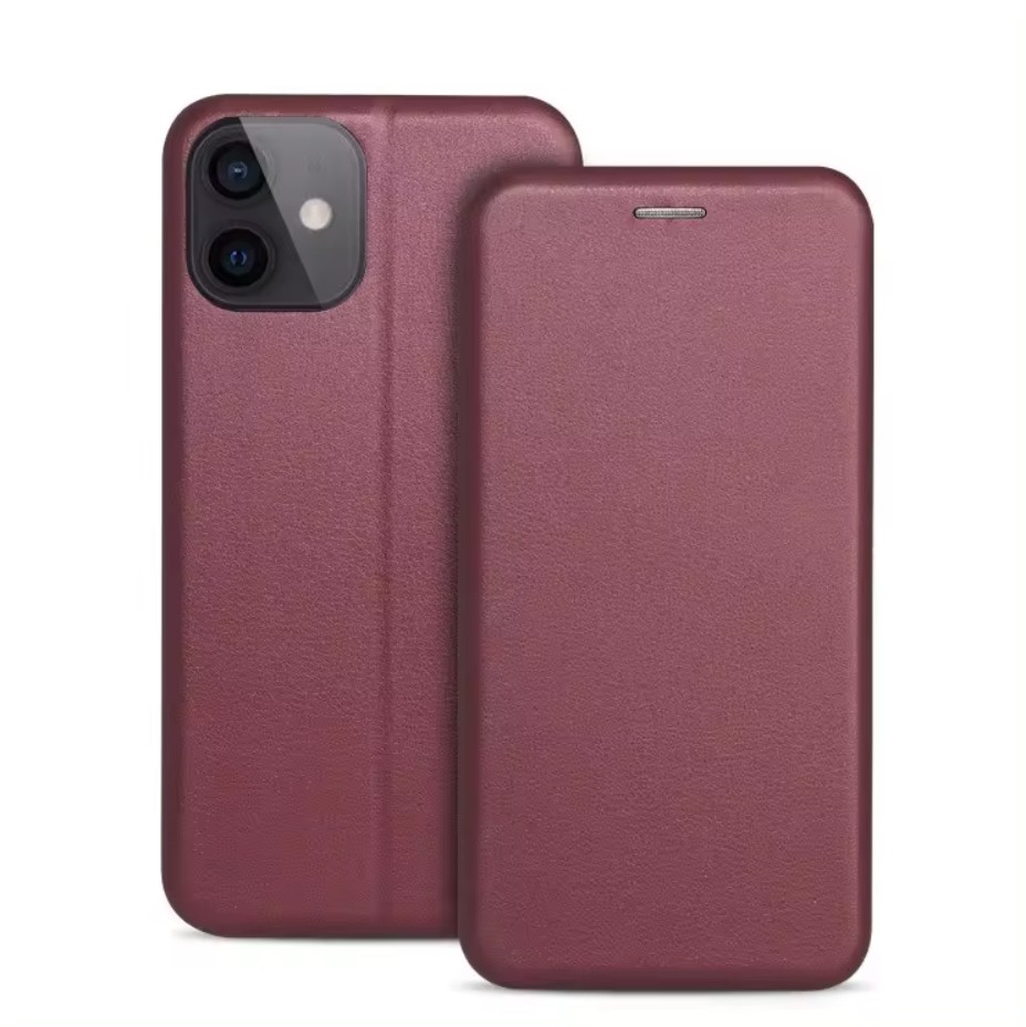 Dėklas Book Elegance Apple iPhone 12/12 Pro bordo