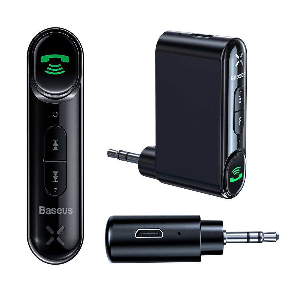 Laisvų Rankų Imtuvas Adapteris Automobiliui Bluetooth Baseus Qiyin AUX 3,5mm TV, DVD juodas WXQY-01