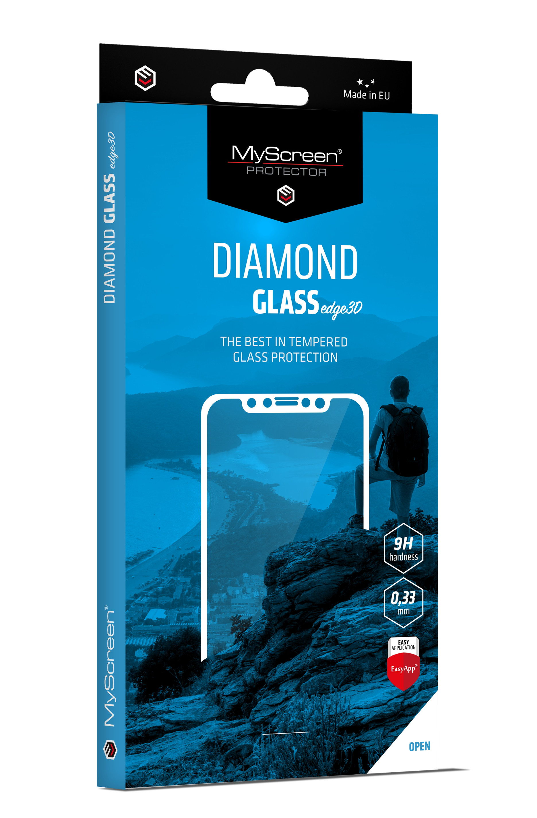 LCD apsauginis stikliukas MyScreen Diamond Edge 3D Samsung G998 S21 Ultra 5G juodas