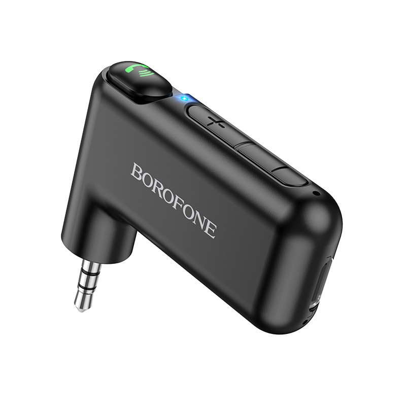 Laisvų Rankų Imtuvas Adapteris Automobiliui belaidis Borofone BC35 Wideway AUX BT juodas