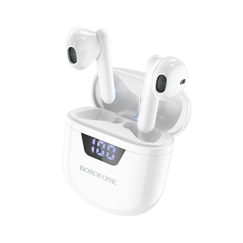 Belaidės ausinės Borofone BW05 Pure TWS baltos