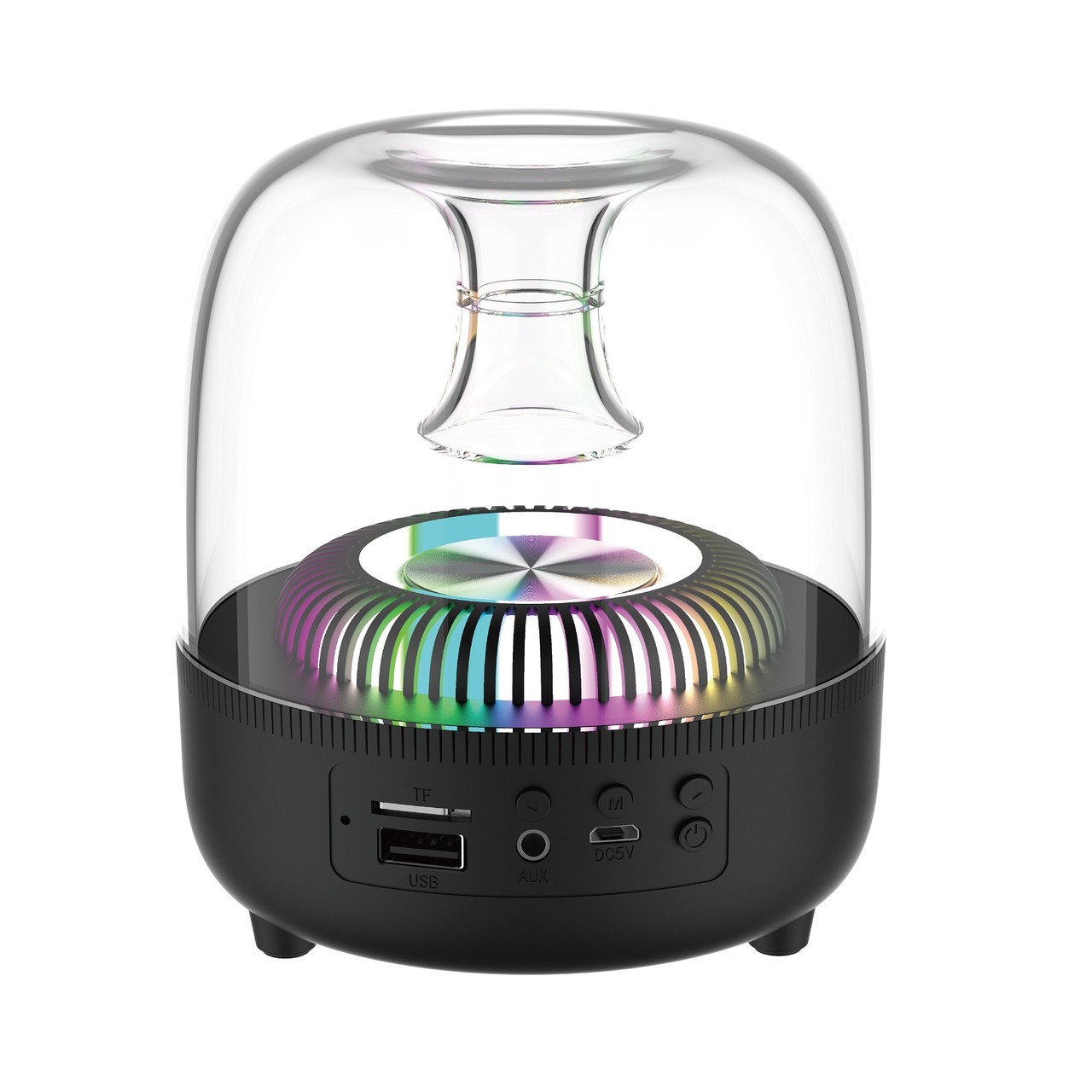 Bluetooth nešiojamas garsiakalbis Devia Smart Series Crystal Speaker (I-M2) (USB, microSD, AUX, RGB)