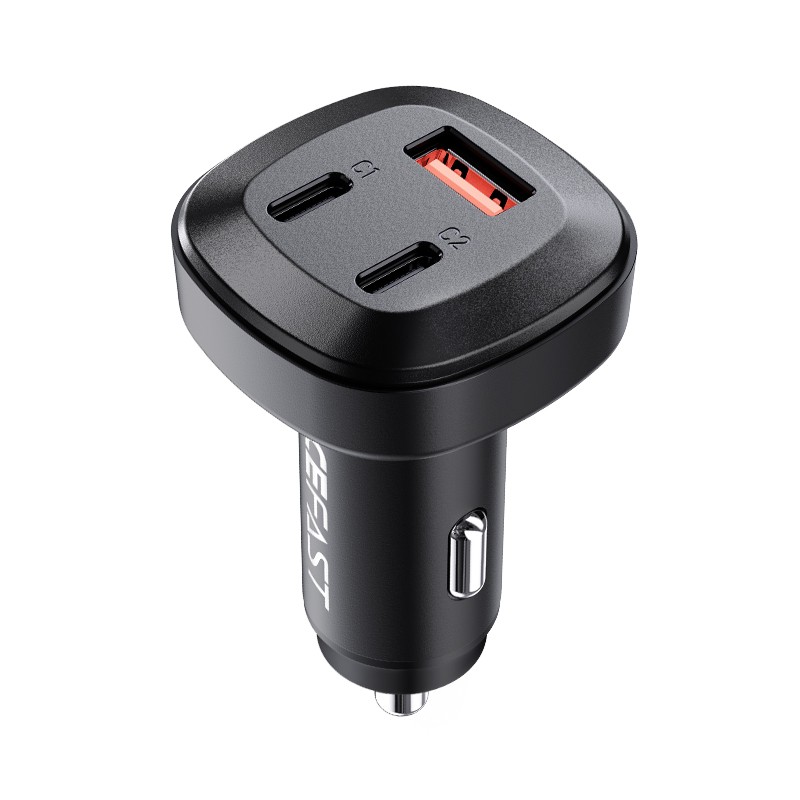 Automobilinis įkroviklis Acefast B3 66W 2xUSB-C+USB-A juodas