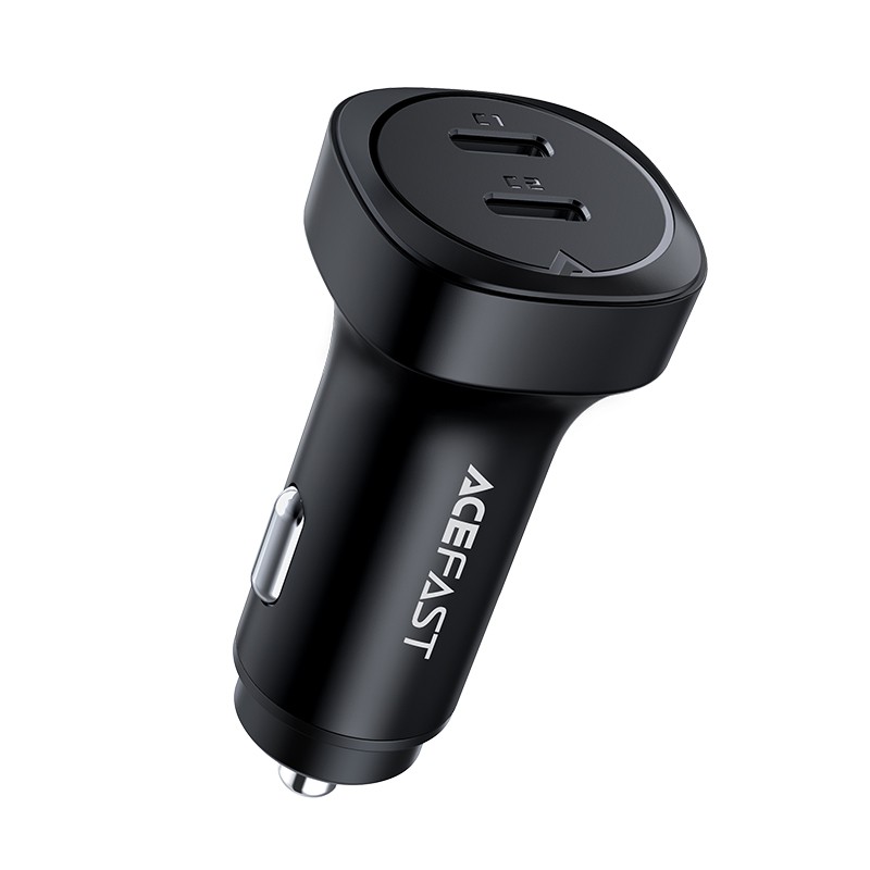 Automobilinis įkroviklis Acefast B2 72W 2xUSB-C juodas