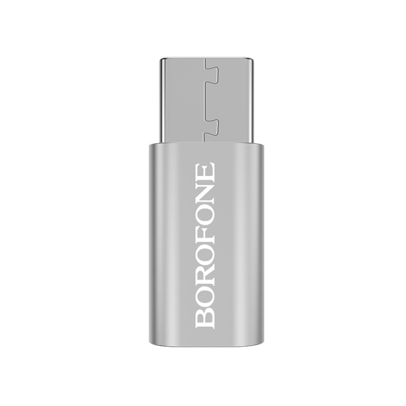 Adapteris Borofone BV4 MicroUSB to Type-C pilkas