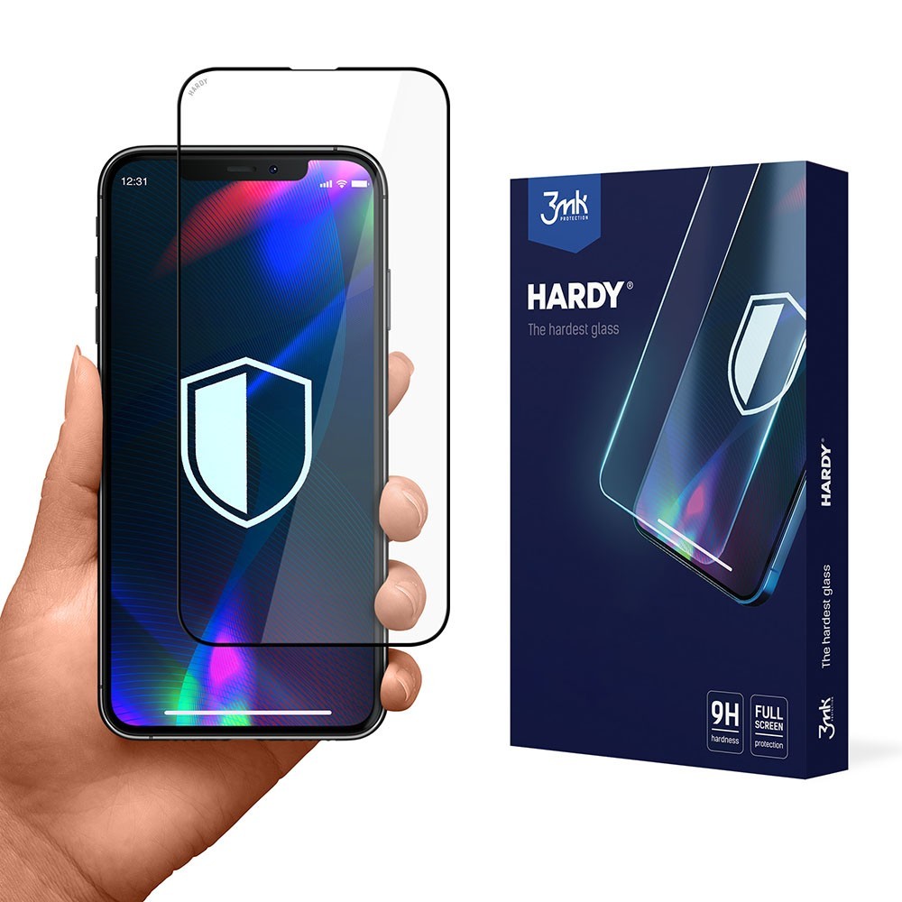 LCD apsauginis stikliukas 3mk Hardy Apple iPhone 13 Pro Max/14 Plus juodas