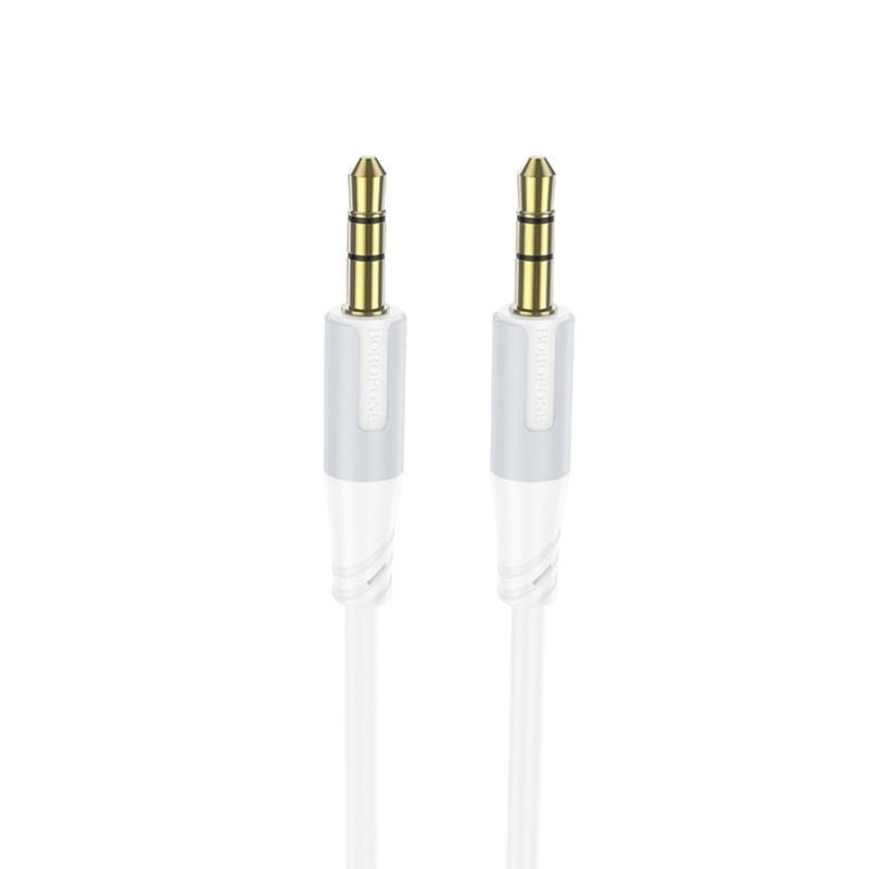 Audio kabelis Borofone BL19 3,5mm to 3,5mm baltas
