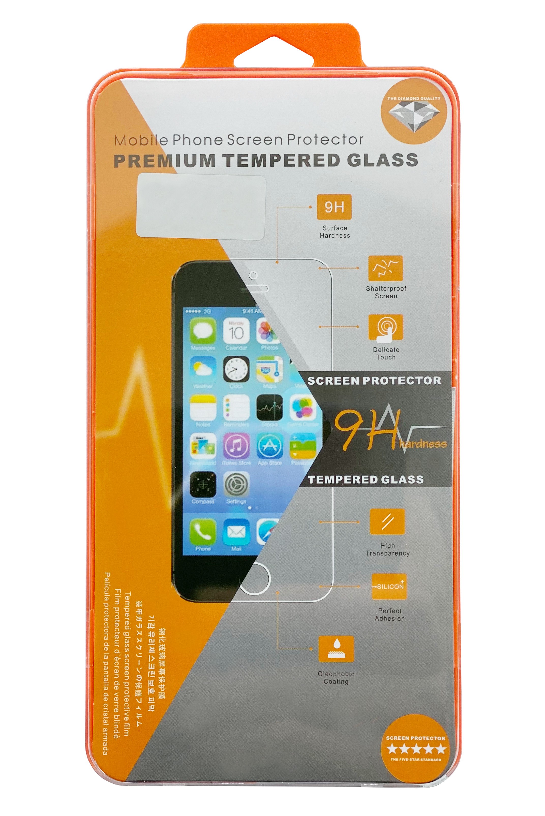 LCD apsauginis stikliukas Orange Apple iPhone 15/15 Pro