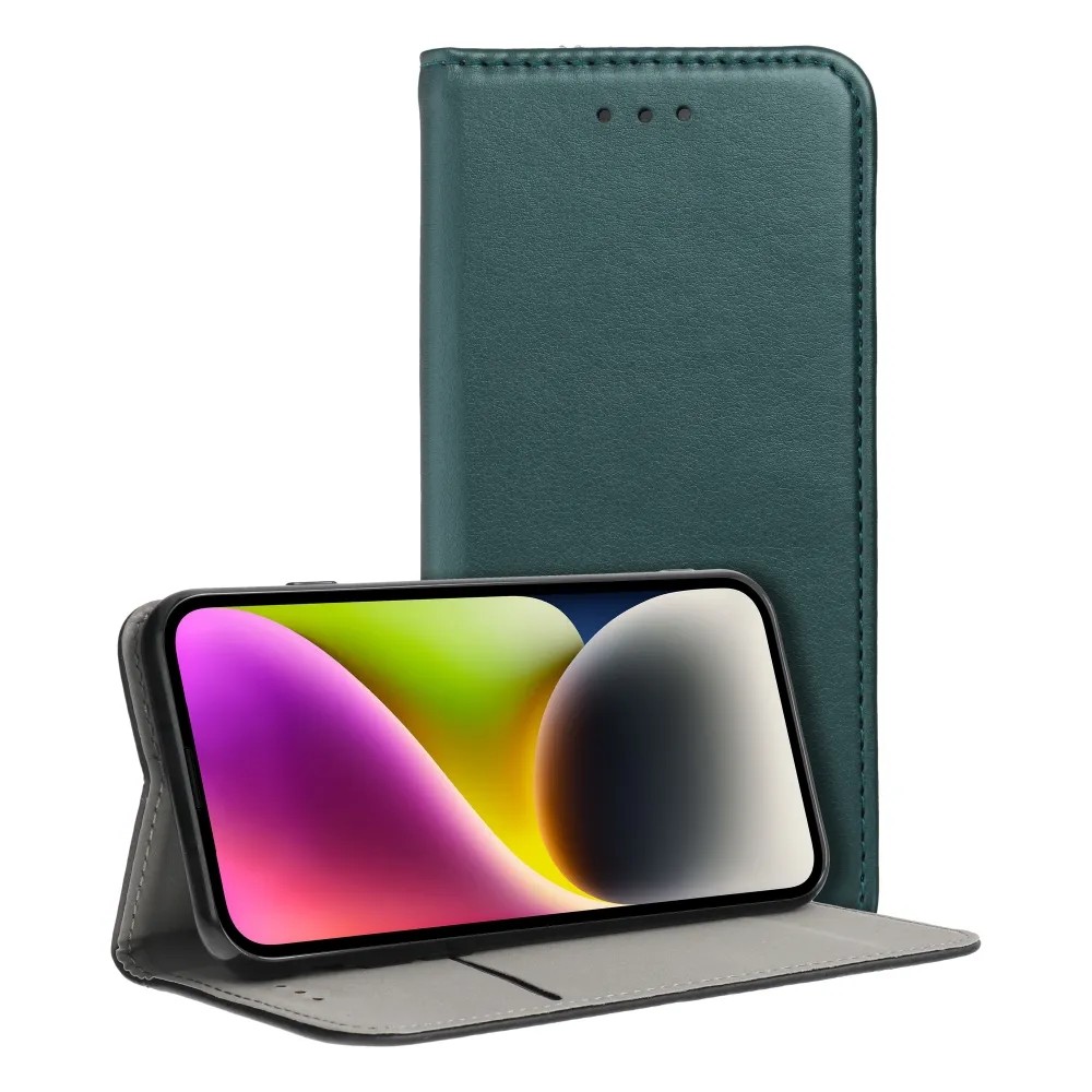 Dėklas Smart Magnetic Xiaomi Redmi 10C tamsiai žalias