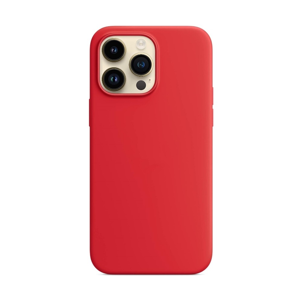 Dėklas Mag Silicone Case Apple iPhone 16 Pro raudonas