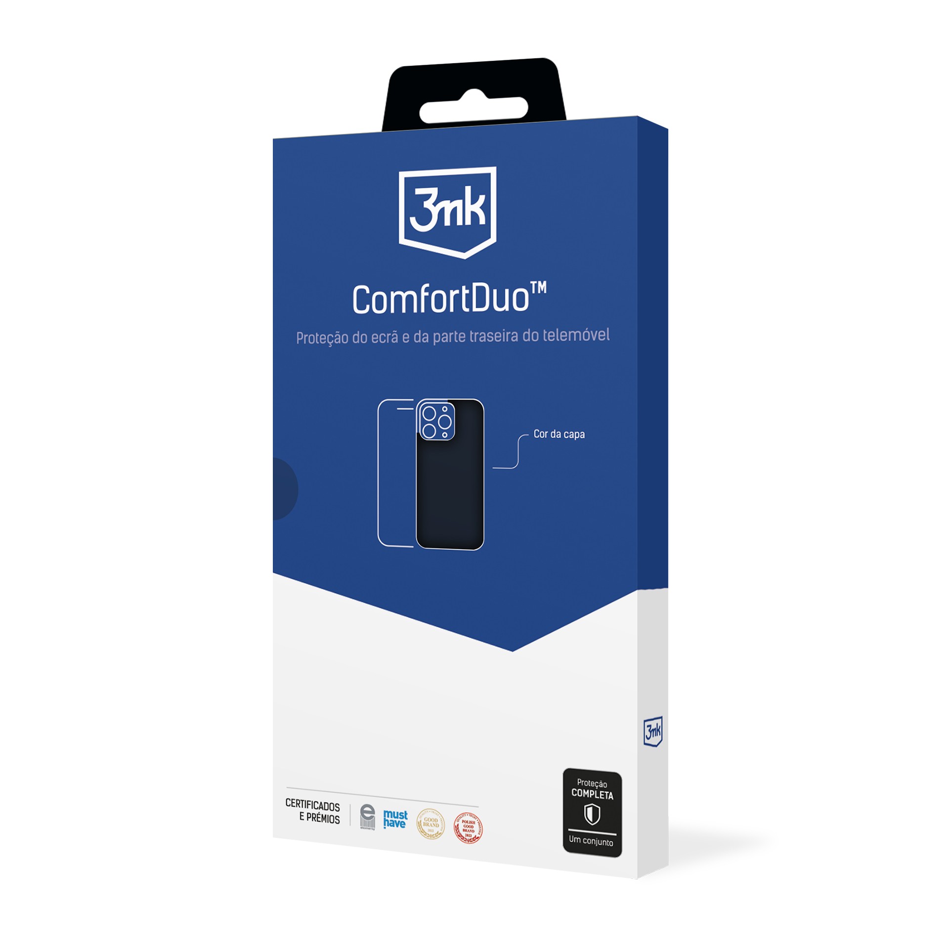 Dėklo ir apsauginio stikliuko rinkinys 3mk ComfortDuo Matt Black Xiaomi Redmi 13C/Poco C65