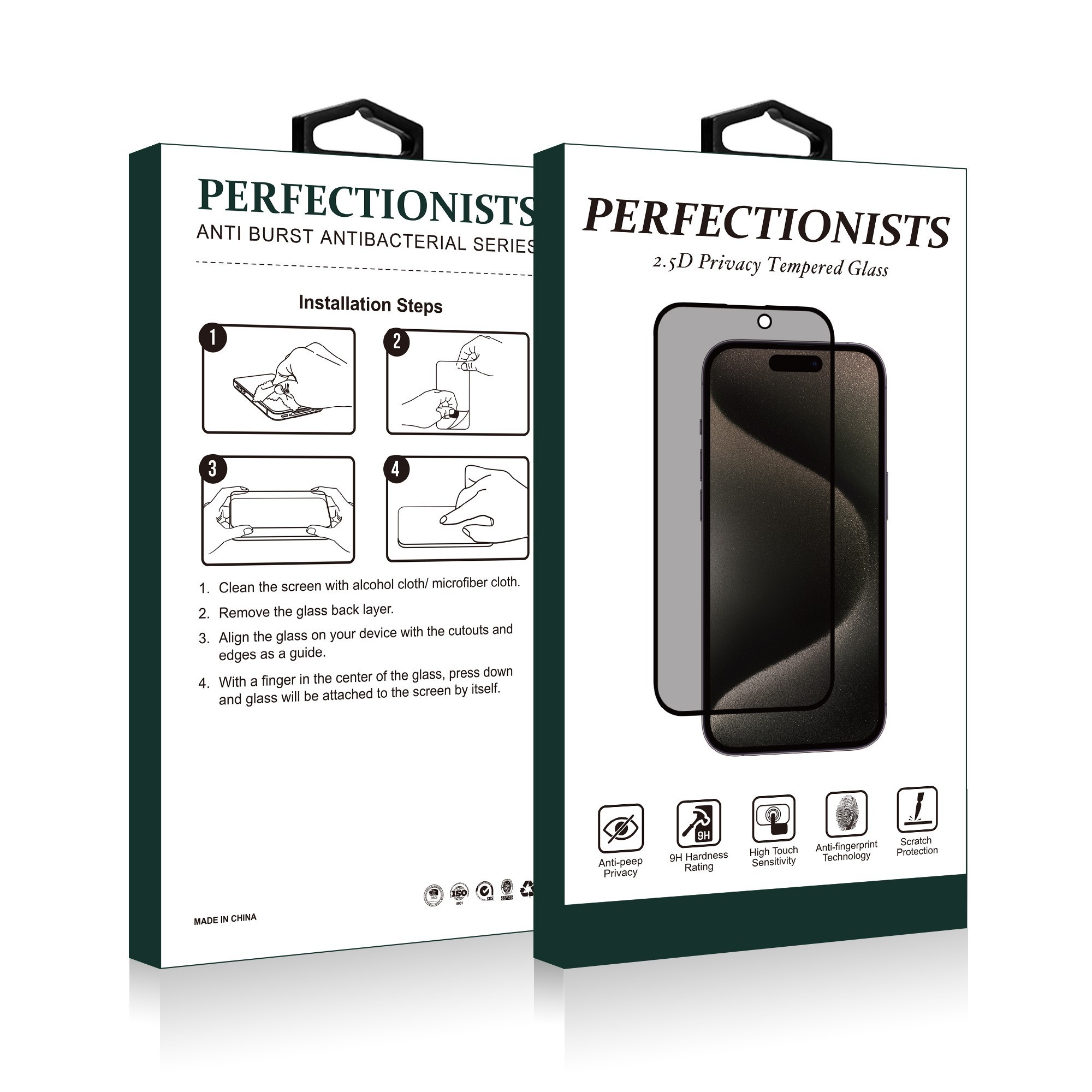 LCD apsauginis stikliukas 2.5D Privacy Perfectionists Samsung S936 S25+/S937 S25 Edge juodas