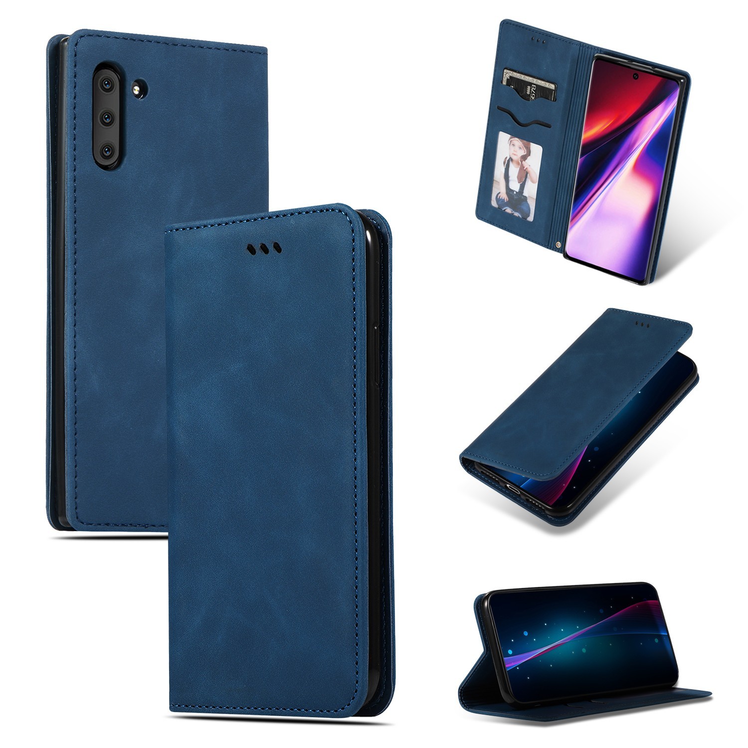 Dėklas Business Style Xiaomi Redmi A5/Poco C71 tamsiai mėlynas