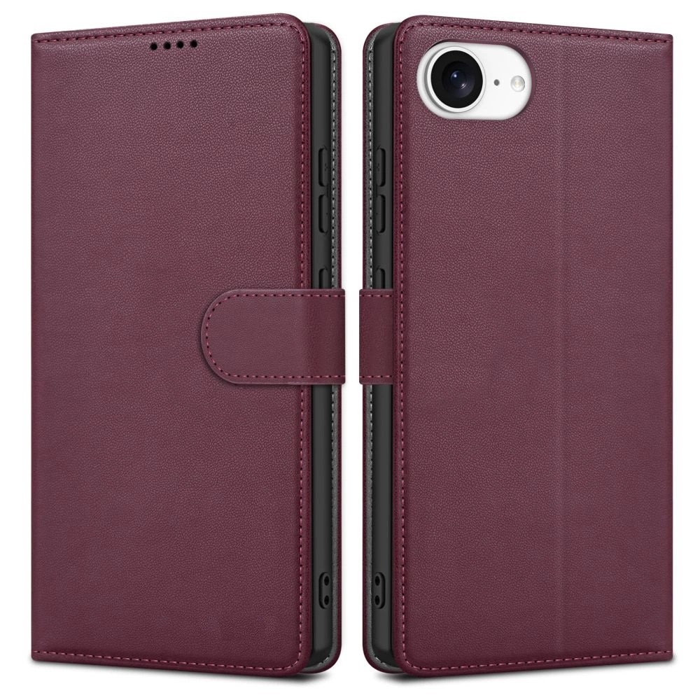 Dėklas Fancy Wallet Samsung A505 A50 tamsiai raudonas