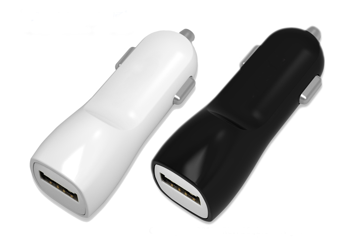 Įkroviklis automobilinis Tellos su USB jungtimi (dual) (1A+2A) juodas
